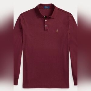 (2 Shirts) Polo by Ralph Lauren Men's Maroon And Grey Long Sleeve Polo